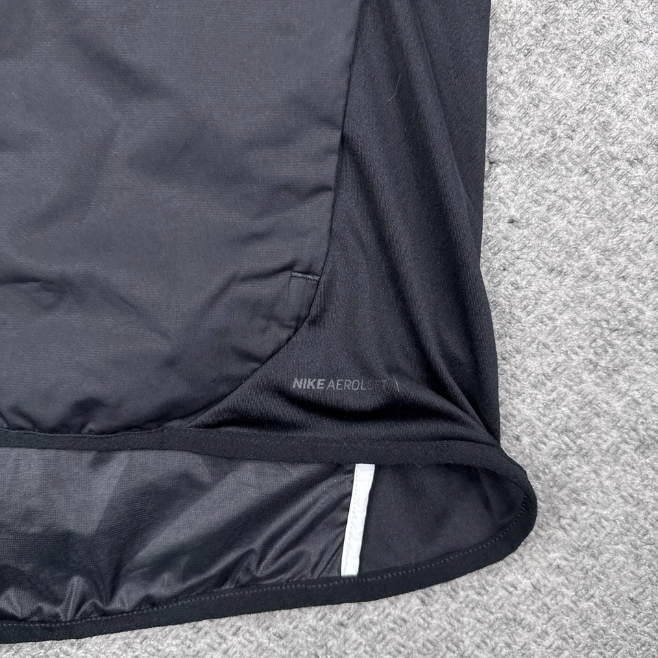 Nike Aeroloft 800 Chaleco para Correr Para Hombres Pequeño S Negro Plumón de Ganso Cremallera Completa 800497-010 Foto 2 de 4