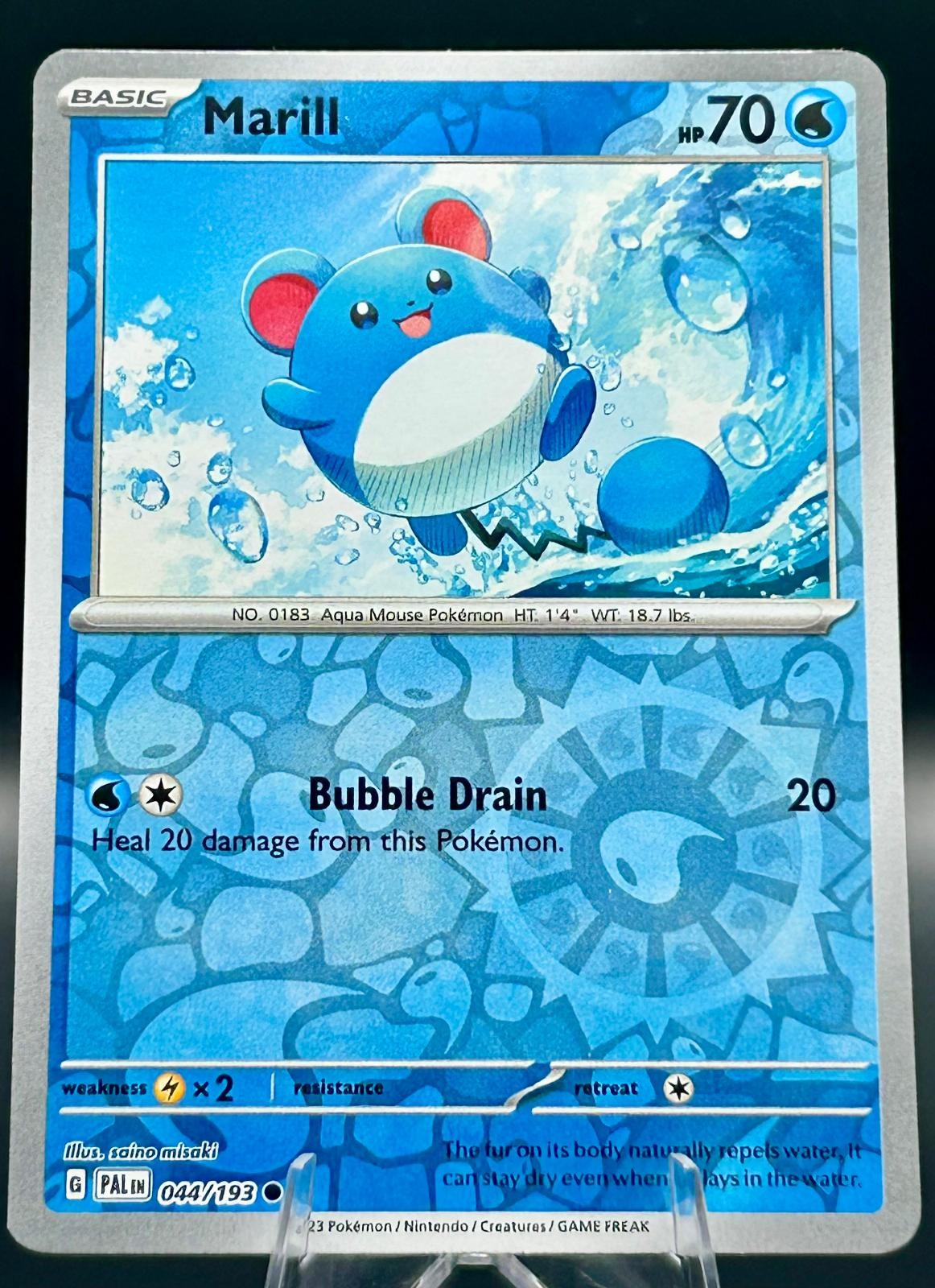 Marill 044/193 Common Paldea Evolved Pokemon TCG Reverse Holo Near Mint