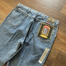 VTG Deadstock Wrangler Medium Wash Blue Denim Jeans Sz 42x30 Made In USA