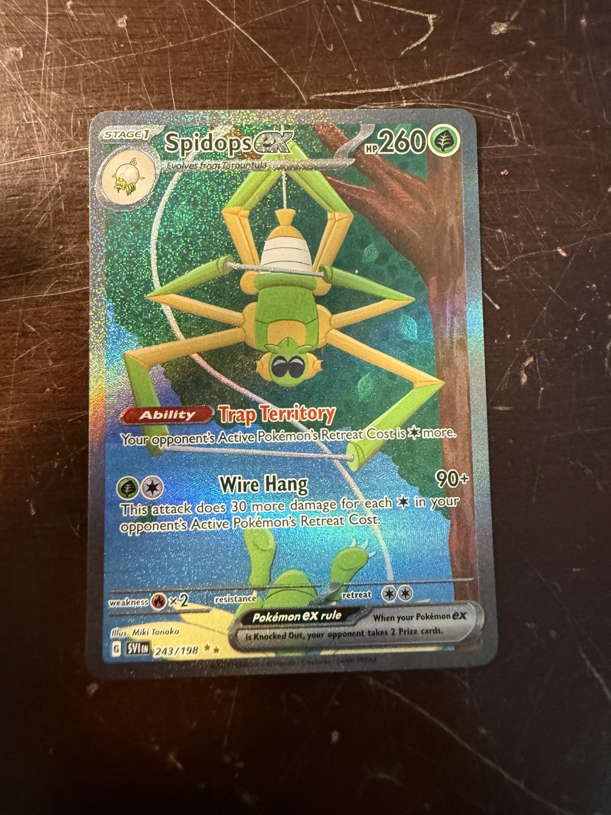 Spidops ex 243/198 Special Illustration Rare Scarlet & Violet Pokemon Holo NM