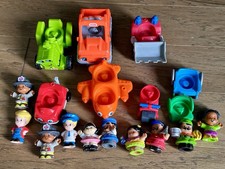 Lot of 18 Fisher Price Little People Vehicles And People