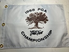 PGA CHAMPIONSHIP 1988 ROBLE PGA TOUR PIN BANDERA CON OJALES ENVÍO GRATUITO AUTÓGRAFOS