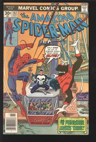 The Amazing Spider-Man #162, Punisher, Nightcrawler, 1st Jigsaw, Marvel 1976