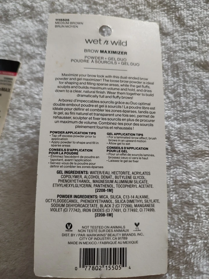 wet n wild Ultimate Brow Maximizer Powder + Gel Duo-Medium Brown - Image 4 of 4