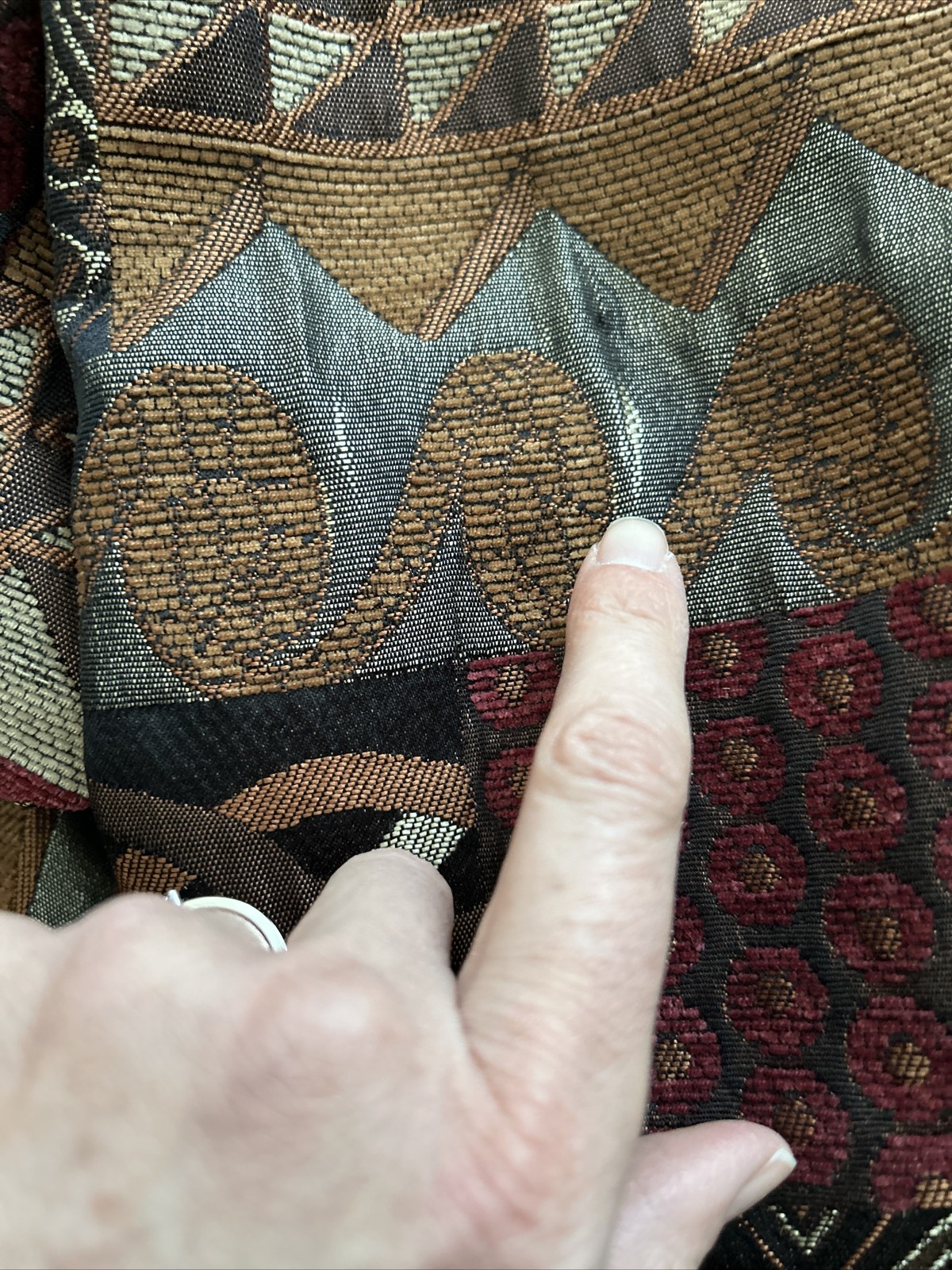 Multicolor Tapestry Patchwork Jacket Blazer Fleur… - image 2