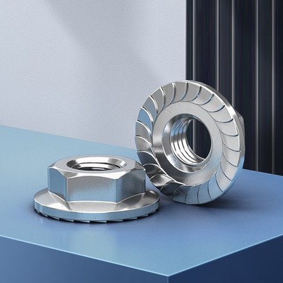 Thin Thread DIN6923 Flange Nuts 304 Stainless Steel M6 M8 M10 M12 M14 M16 M20