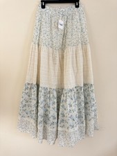 NWT Altar'd State Kairo Eyelet Maxi Skirt featuring a mixed floral print Size XL