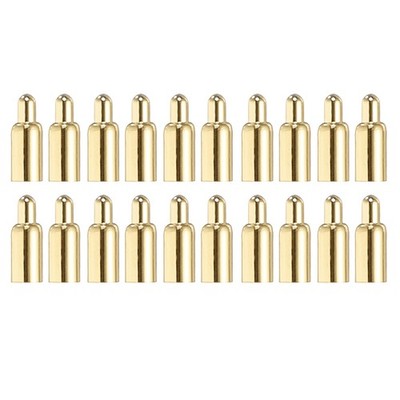 40 Pcs 4mm Spring Test Probe Pin, Gold Plated Spring Loaded Thimble Pins