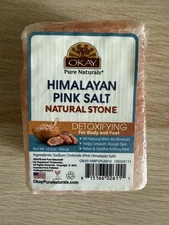 Okay Pure Naturals Himalayan Pink Salt Pumice Stone Detoxifying 84Minerals