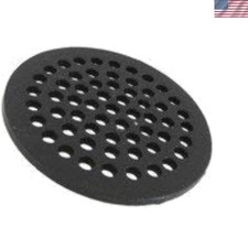 Stylish 7" Black Painted Cast Iron Drain Cover - Removable for Easy Maintenance