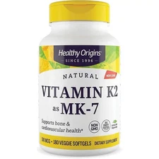 Healthy Origins Natural Vitamin K2 as Mk-7 100 mcg 180 Veg Sgels