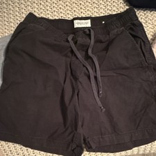 American Eagle Outfitters Men's Black Drawstring Shorts Elastic Waist Pockets
