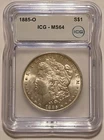 💥🫡 MS 64- 1885-O Morgan Silver Dollar  ICG Certification 2041570801
