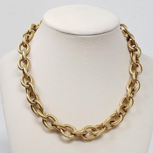 Authentic Cuban Geometry Gold Plated Chain Classy Elegant High Quality