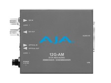 AJA 12G-AM 12G-SDI 8-Channel AES Audio Embedder/Disembedder with Fiber Options