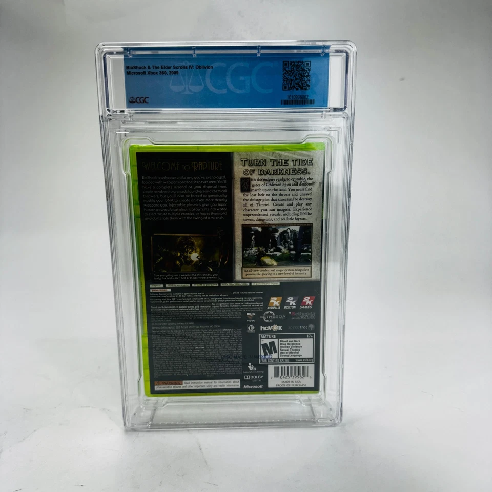 BioShock & The Elder Scrolls IV: Oblivion (Microsoft Xbox 360, 2009) CGC 9.4 A - Image 4 of 4