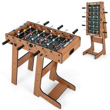 COSTWAY Foldable Football Table Child Adult Space Saving Table Football