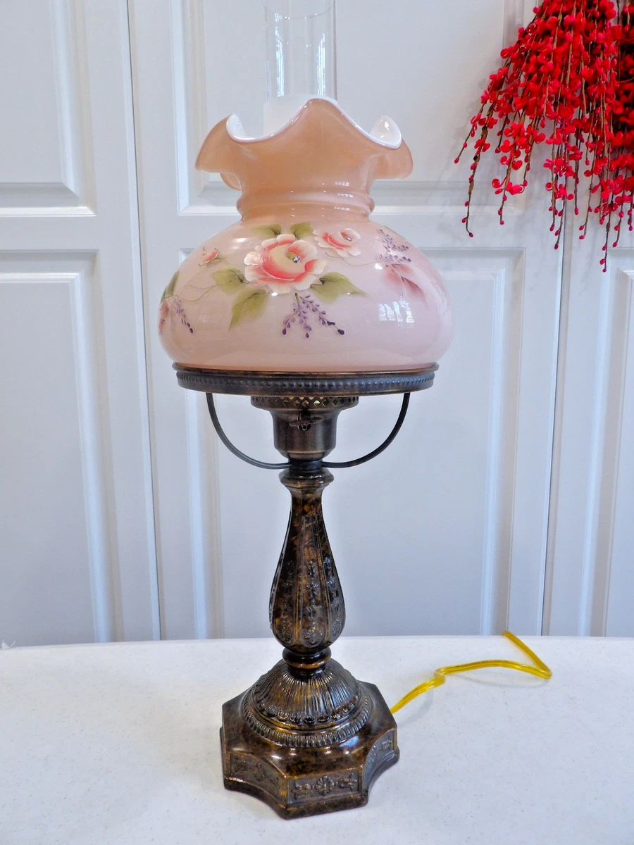 Fenton Rose Lamp In Fenton Art Glass for sale | eBay
