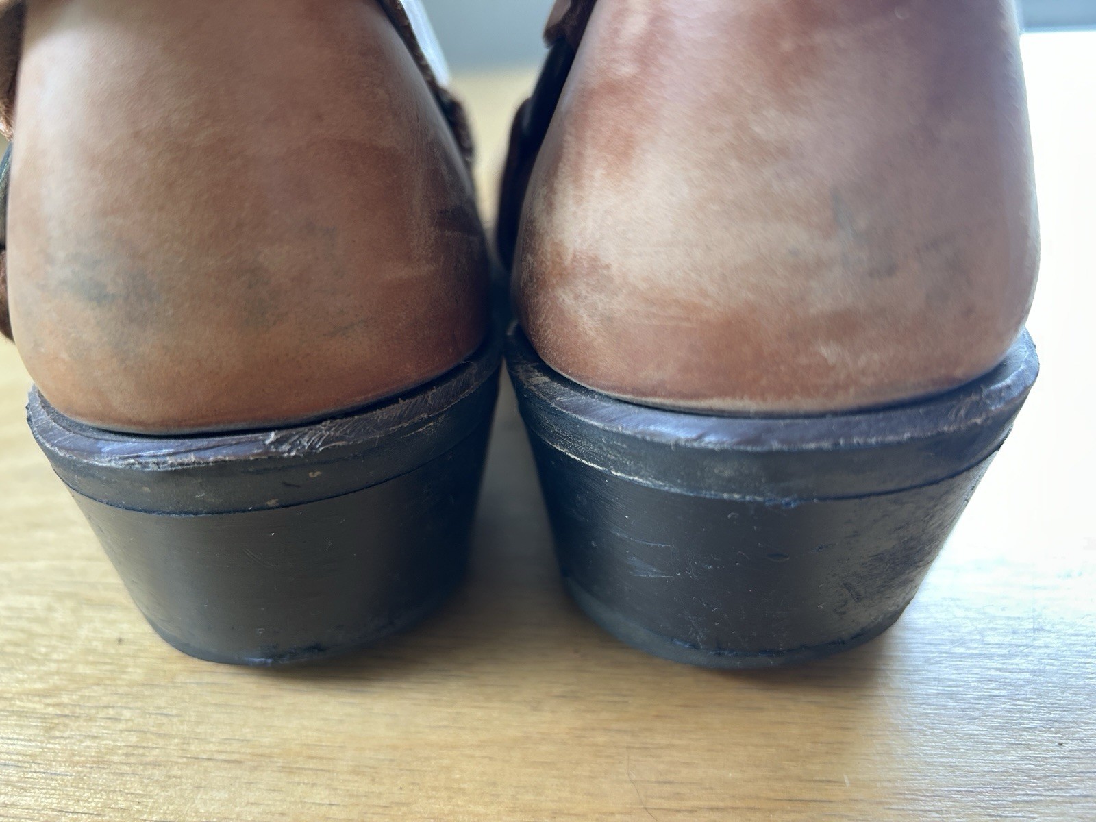 Vintage Frye Brown Eagle Harness Western Boot Women Sz 9 Cognac Square Toe OT