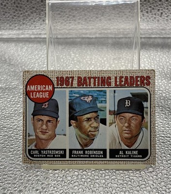 1968 Topps - League Leaders Carl Yastrzemski, Frank Robinson, Al Kaline #2