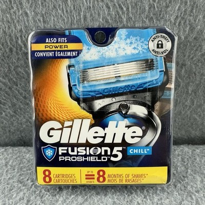 Gillette Fusion5 ProShield Chill Refill Cartridges 8 Count New Sealed