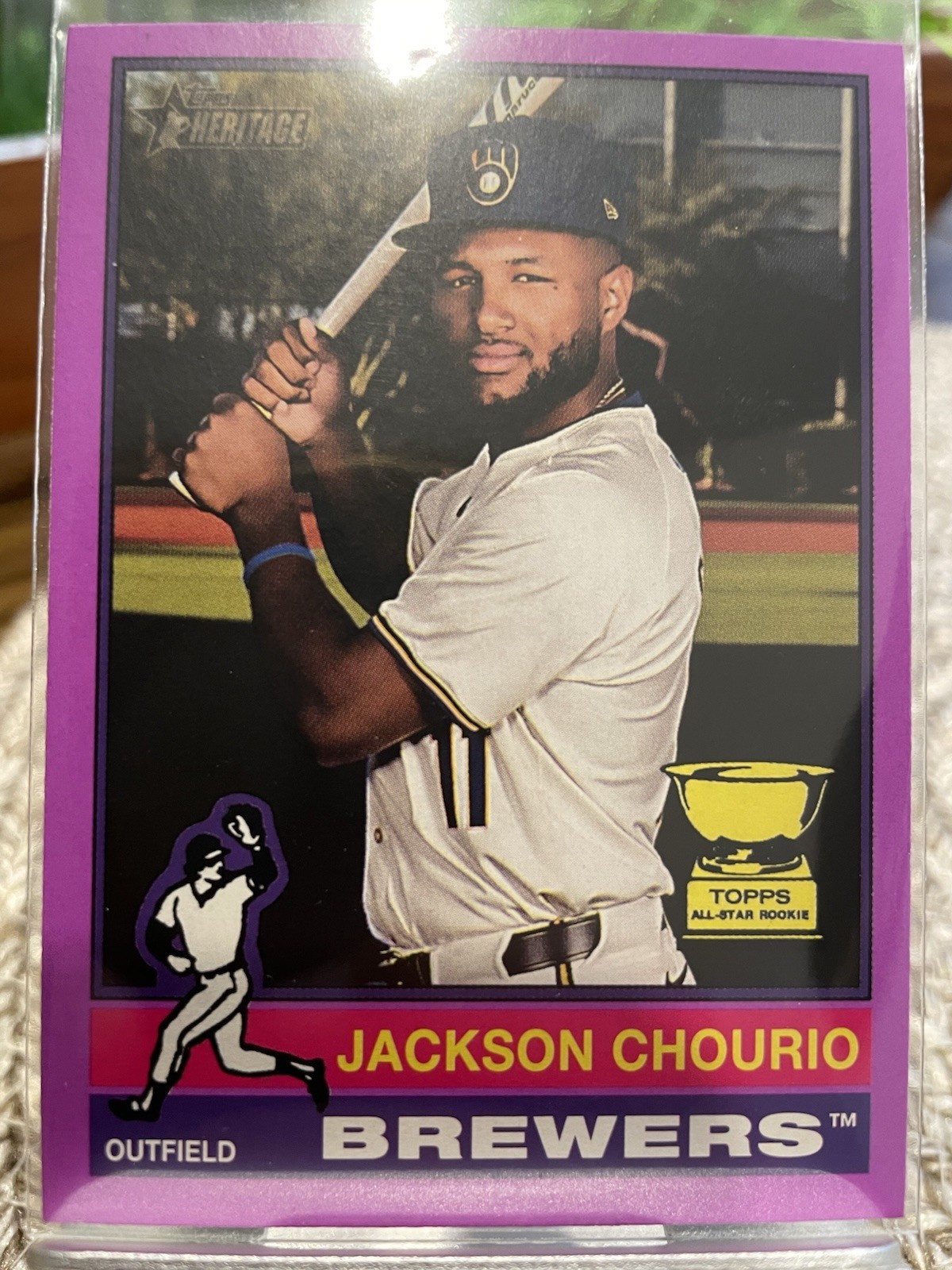 2025 Topps Heritage -Purple  Image Variation Jackson Chourio #106