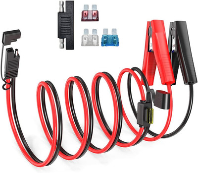 SAE to Alligator Clip,12Awg SAE Connector Quick Disconnect Cable Battery Alligat