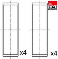 FAI AutoParts BB2068-STD Pleuellager FüR Nissan FüR Opel FüR Renault