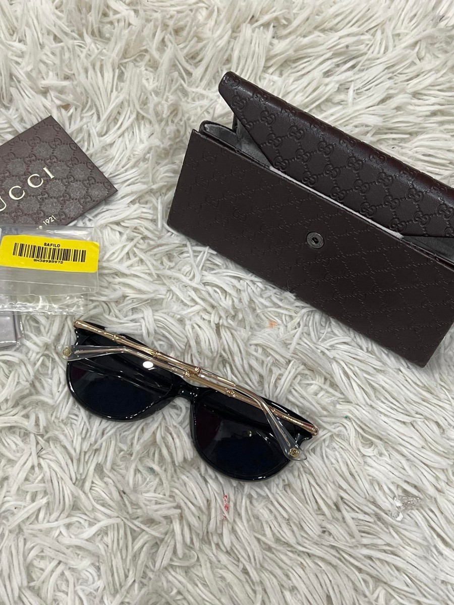NEW GUCCI bamboo detail cat eye oversized sunglasses in black GUCCI Bamboo Detail Cat Eye Oversize Sunglasses gg 3780 | eBay main image 3