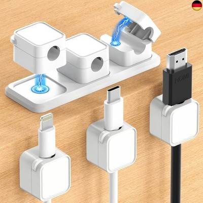 MeyoungFit Pack of 6 Self-Adhesive Cable Holder, Cable Organiser, Magnetic