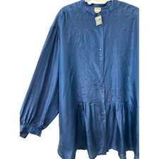 Sostanza Silk Blouse Plus Size 20W NWOT