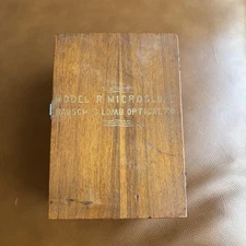 Antique Bausch & Lomb Optical Co. Microscope Wooden Box Only
