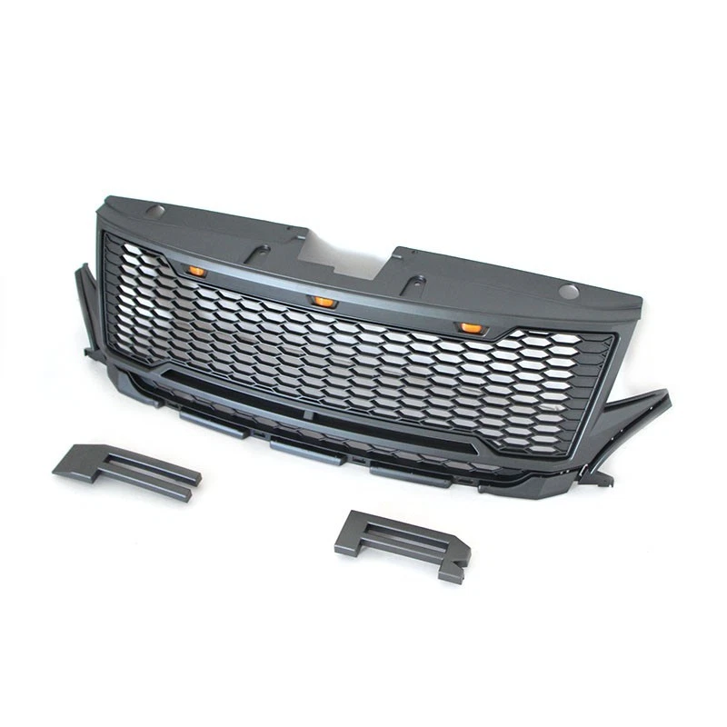 Rejilla delantera negra apta para Ford Edge 2011-2014 rejilla de parachoques superior con luces LED Foto 4 de 4