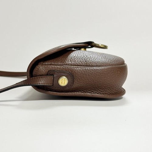 Christian Dior CD Shoulder Bag Purse Leather Brown Gold Authentic Used Women's - Imagen 5 de 22