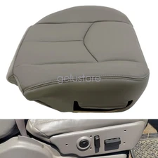Fits Chevy Silverado Suburban 2003-2006 Passenger Bottom Leather Seat Cover Gray