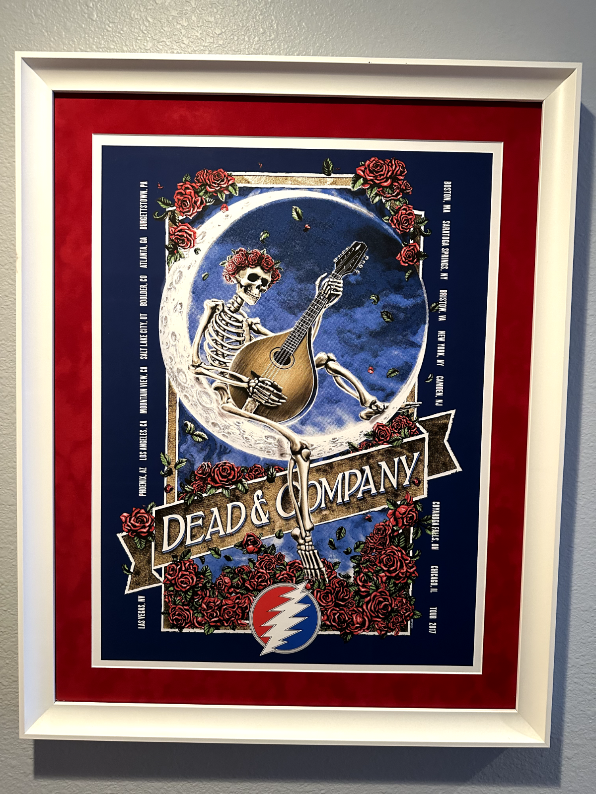 Framed Dead & Company 2017 Tour Concert Poster Wall Art