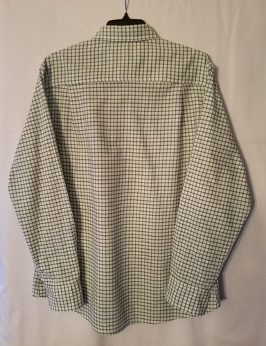 URBAN PIPELINE GREEN WHITE GINGHAM STRAIGHT COLLAR 100% COTTON SHIRT SIZE M - Picture 3 of 3