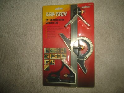 CEN-TECH 12'' COMBINATION SQUARE SET NEW IN PACKAGE