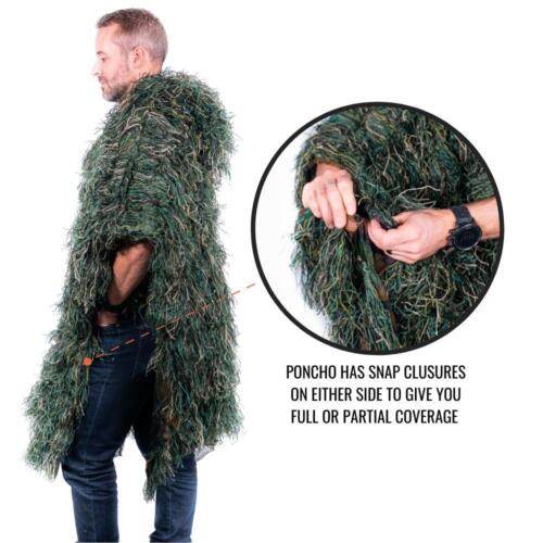 Arcturus Woodland Ghost Ghillie Poncho - Easy-to-Deploy Camo Concealment - Picture 4 of 8