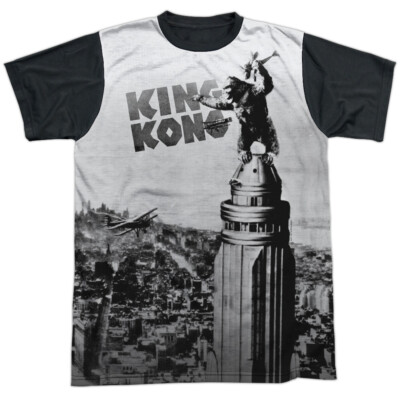 King Kong Breaking Loose Adult Halloween Costume T Shirt (Black Back), S-3XL