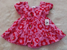 NWT Disney Parks Minnie Mouse Dress Baby Girls Size 3-6 Months Pink Red Flowers
