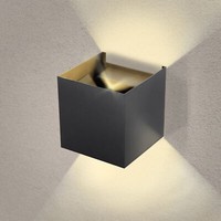 Wandleuchte Led Schwarz 12W 820LM Bewegungsmelder Wandlampe Strahler Innen AußEn