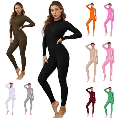 Front Zipper Bodysuit Zentai Suit Catsuit Unisex Fancy Costume Fresh New