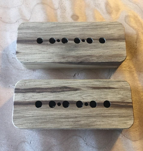 Guilford Black limba P-90 Soapbar Pickup Cover Set Gibson Seymour Duncan - 50mm