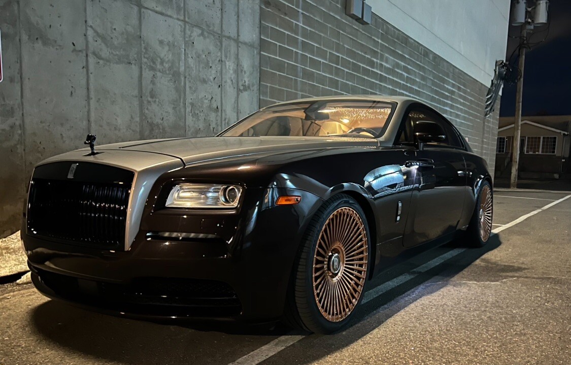 AG Luxury Rose gold 3 Piece Wheels And Tires 22 Rolls Royce Wraith 2014-2019