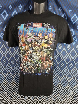 Marvel Tshirt Black Avengers End Game Chest 36'' Length 26.5'' Medium 