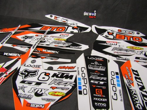 KTM SX/SXF 125-450 2016-2018 Team BTO orange/black graphics kit KT8010 - Picture 3 of 3