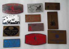 10 x Vintage Transport Model Steam Etc Rally Brass Plaques - Lot/2