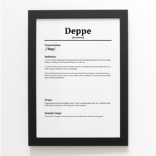 A4 PRINT - Deppe - Funny Humorous Family Surname Definition