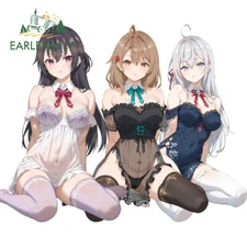 EARLFAMILY 5.1" Anime Alisa Sexy Sitting Hentai Car Decal Trunk Tank Cap Sticker